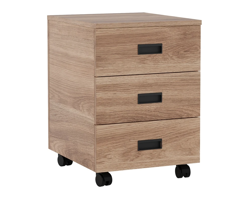 Тумба подкатная с 3 ящиками Ливерпуль / Liverpool Орех