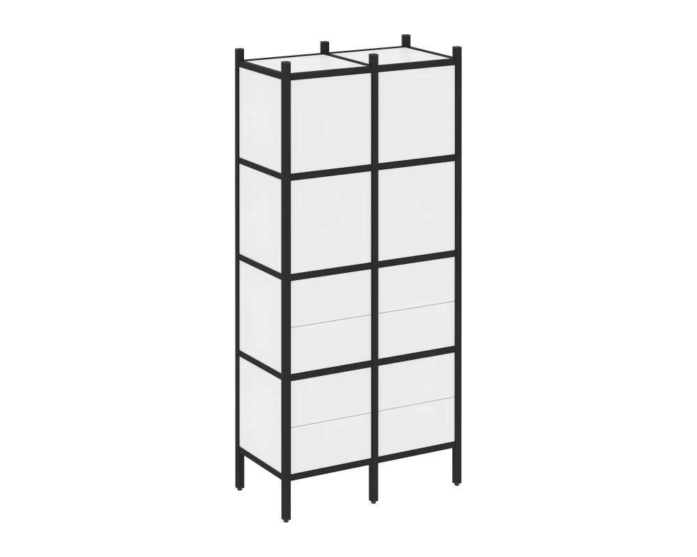 Прямой стеллаж L-04 862x446x1869 Лофт / Loft