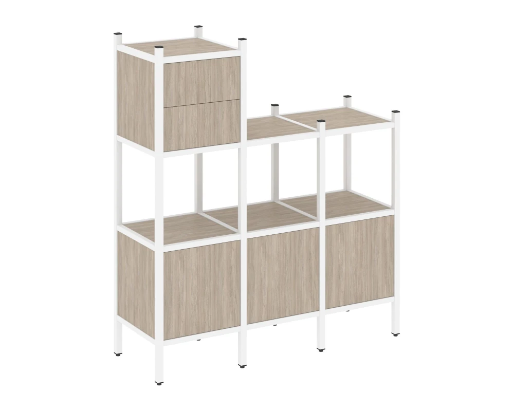 Прямой стеллаж L-13 1278x446x1458 Лофт / Loft