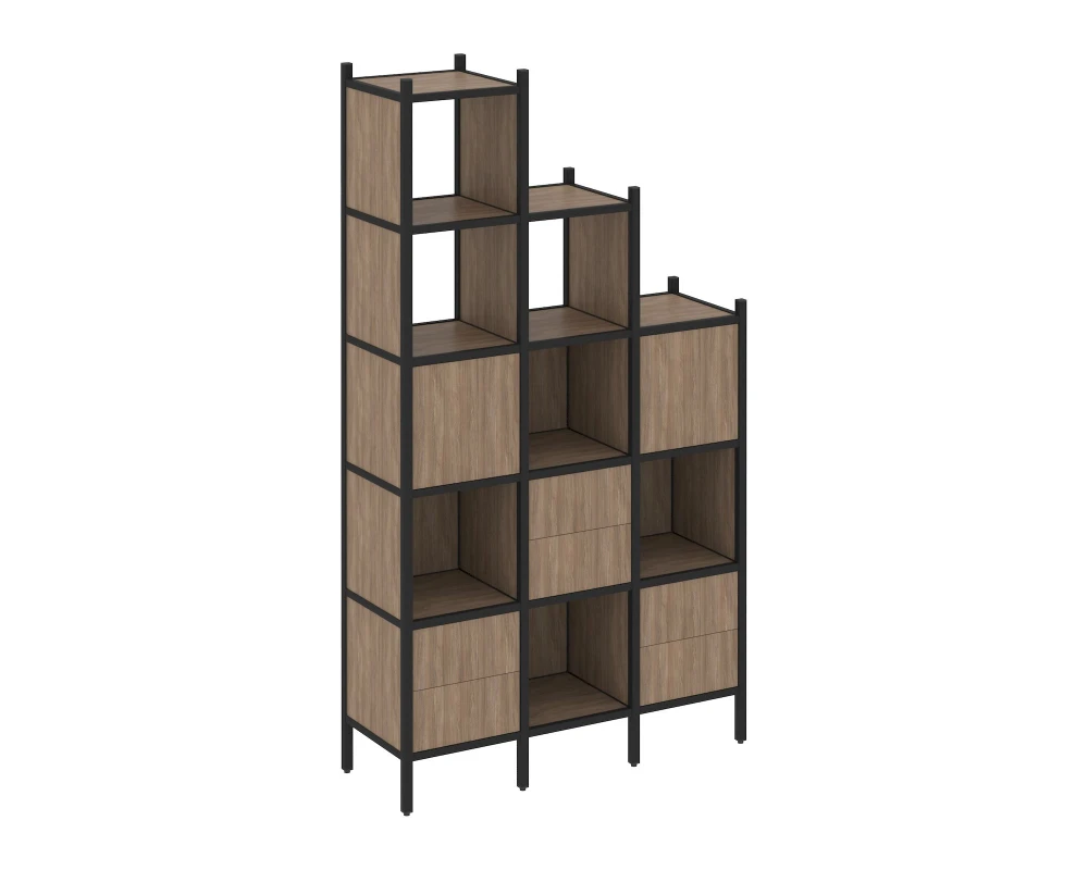 Прямой стеллаж L-22 1278x446x2280 Лофт / Loft