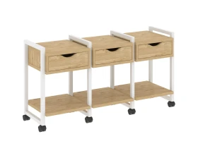 Тумба на колесных опорах наборная. Вариант №4 1440х460х767 Лофт / Loft images