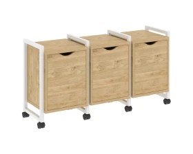 Тумба на колесных опорах наборная. Вариант №5 1440х460х767 Лофт / Loft images