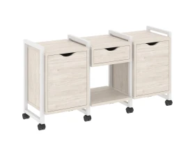 Тумба на колесных опорах наборная. Вариант №7 1440х460х767 Лофт / Loft images