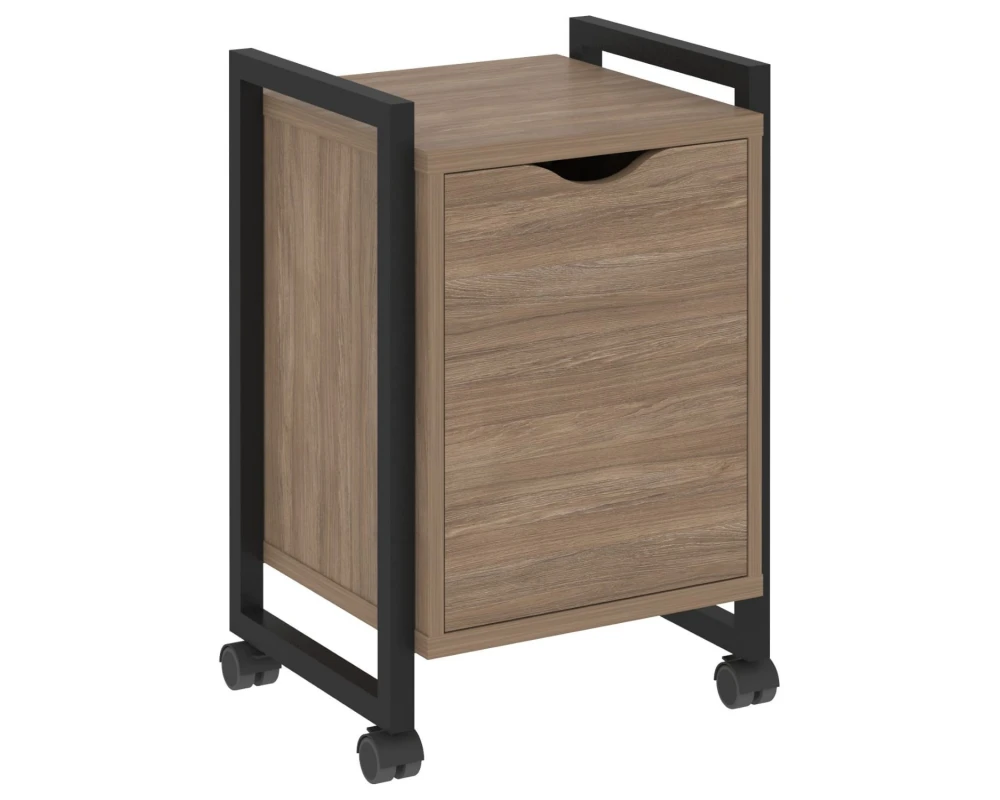 Тумба на колесных опорах с распашным фасадом 500х460х767 Лофт / Loft