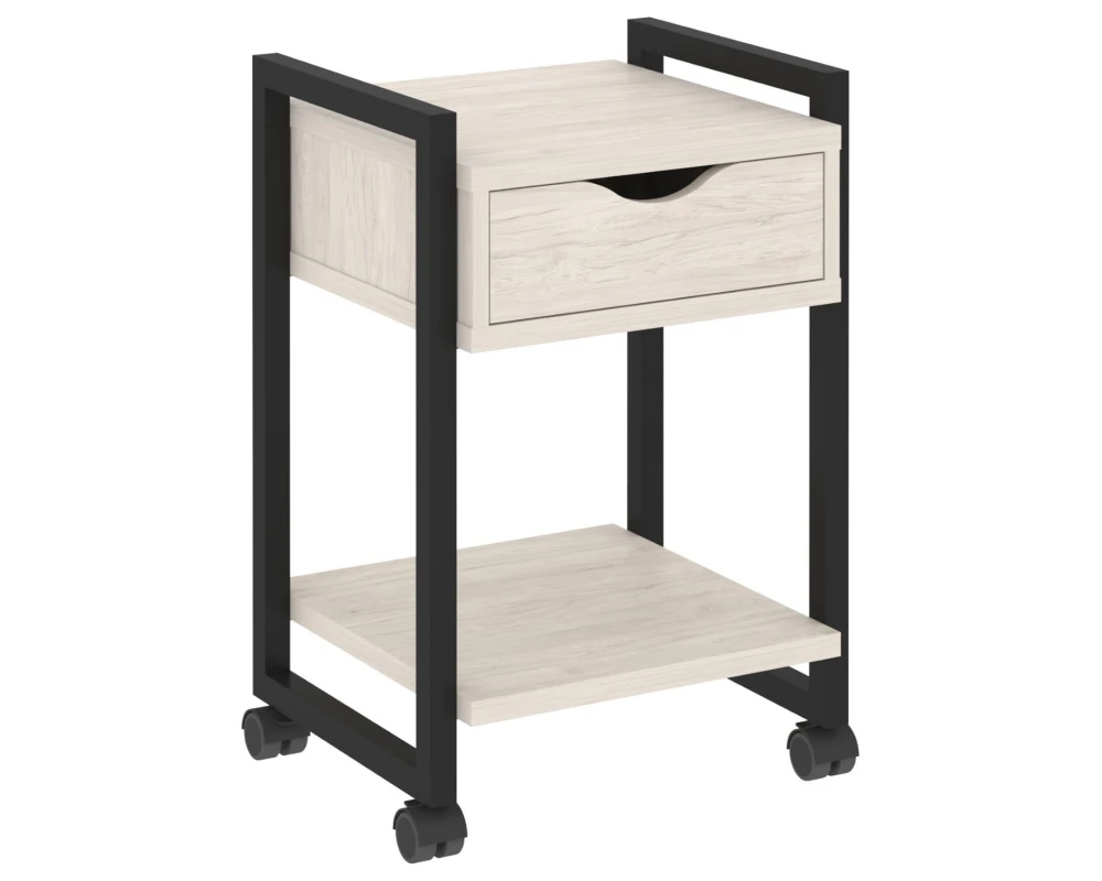 Тумба на колесных опорах с ящиком и полкой 500х460х767 Лофт / Loft