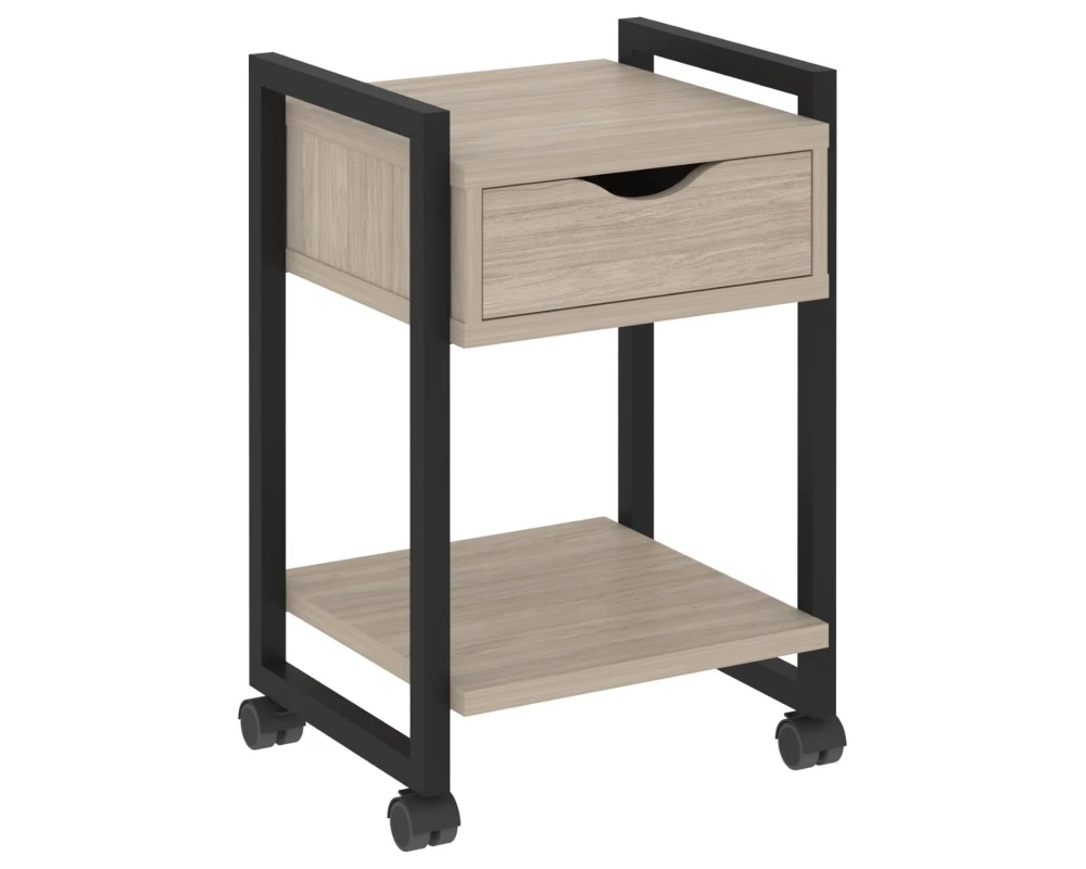 Тумба на колесных опорах с ящиком и полкой 500х460х767 Лофт / Loft