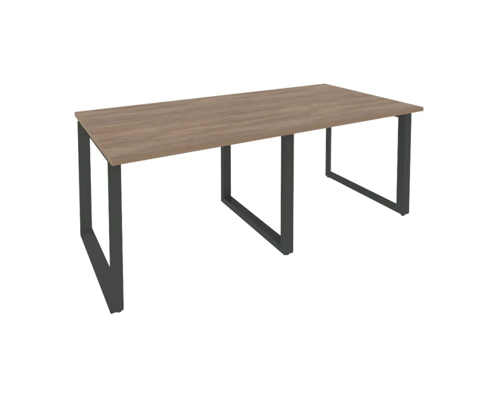 Стол переговорный (2 столешницы) на О-образном м/к 1960x980x750 Оникс / Onix