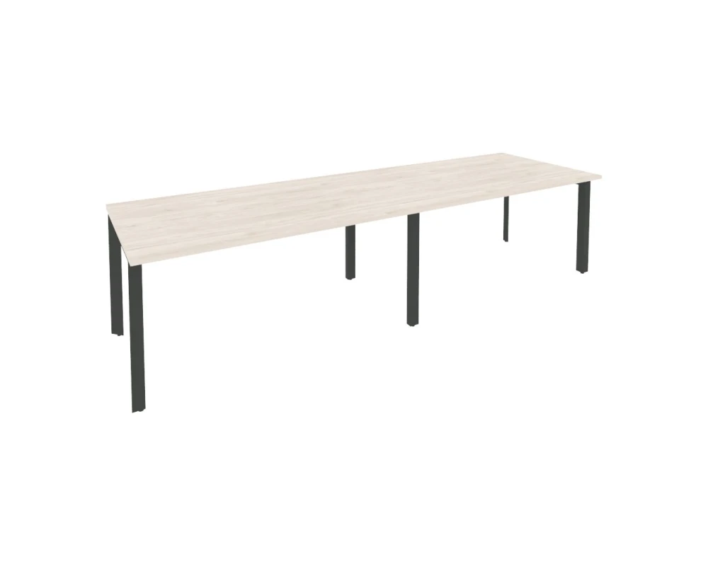 Стол переговорный (2 столешницы) на П-образном м/к 3160x980x750 Оникс / Onix