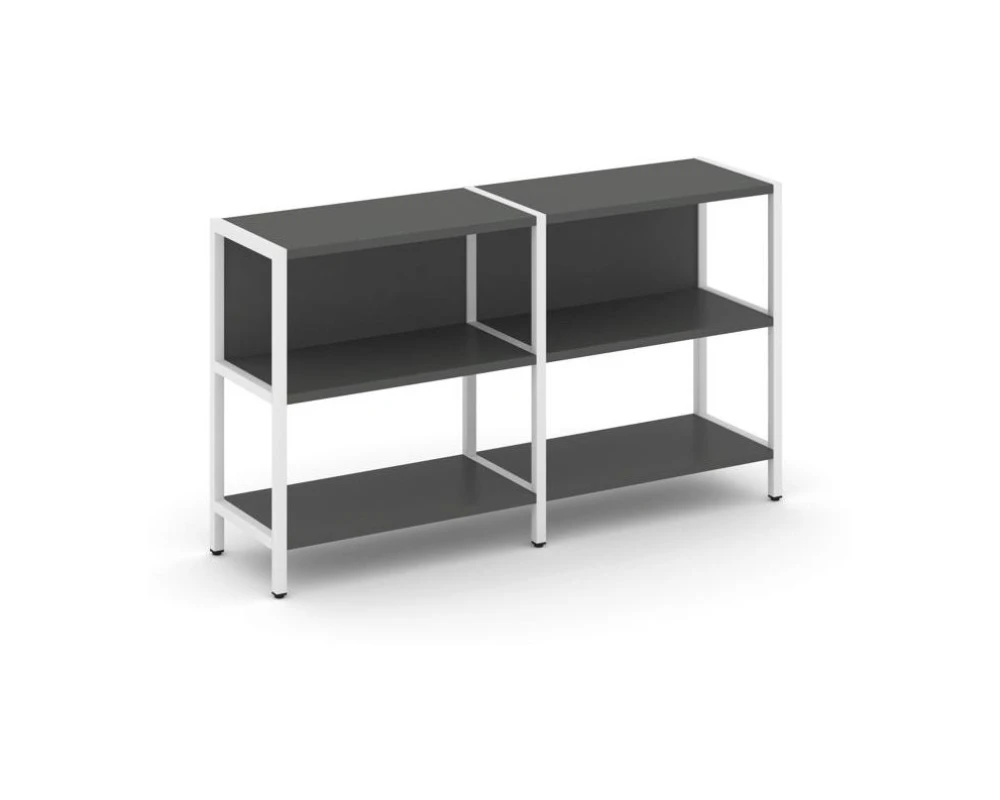 Двухсекционный стеллаж двухярусный 1590х400х879 Шелф Систем / Shelf System