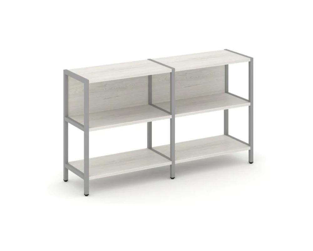 Двухсекционный стеллаж двухярусный 1590х400х879 Шелф Систем / Shelf System