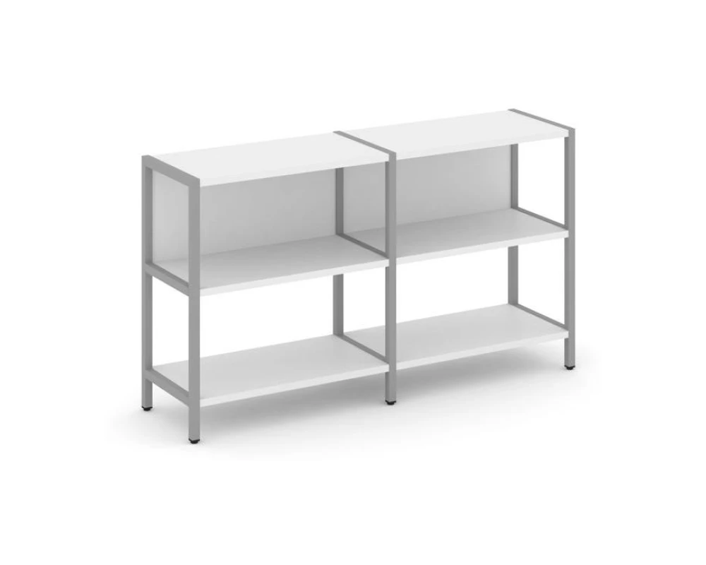 Двухсекционный стеллаж двухярусный 1590х400х879 Шелф Систем / Shelf System