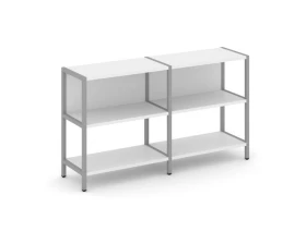 Двухсекционный стеллаж двухярусный 1590х400х879 Шелф Систем / Shelf System images