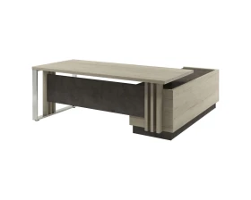 Стол руководителя с опорной тумбой и металлической опорой Z-420л.0000 Вестар / Vestar images