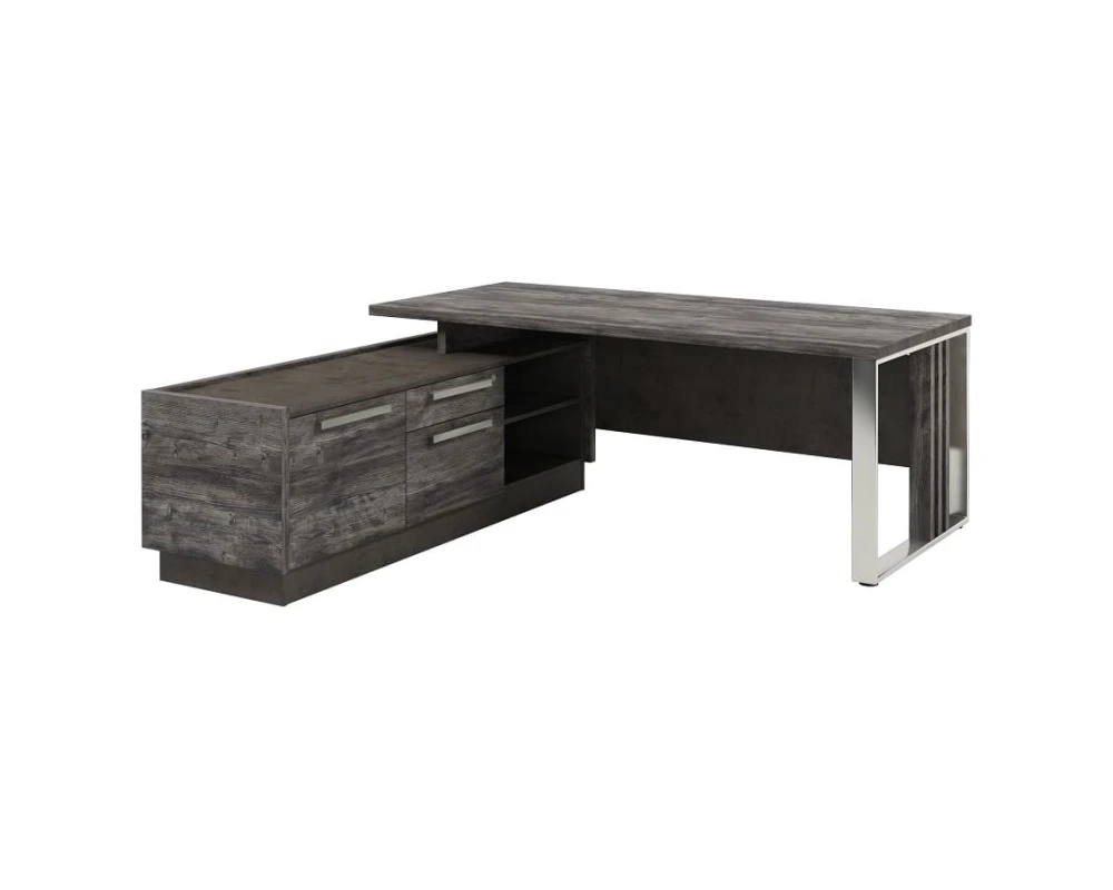 Стол руководителя с опорной тумбой и металлической опорой Z-420л.0000 Вестар / Vestar