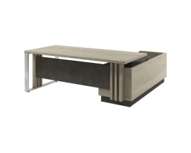 Стол руководителя с опорной тумбой и металлической опорой Z-420л.1000 Вестар / Vestar images