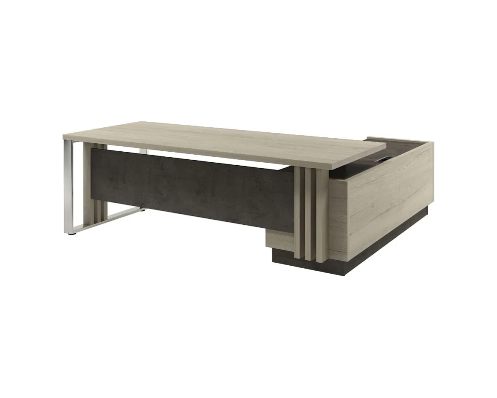 Стол руководителя с опорной тумбой и металлической опорой Z-422л.1000 Вестар / Vestar