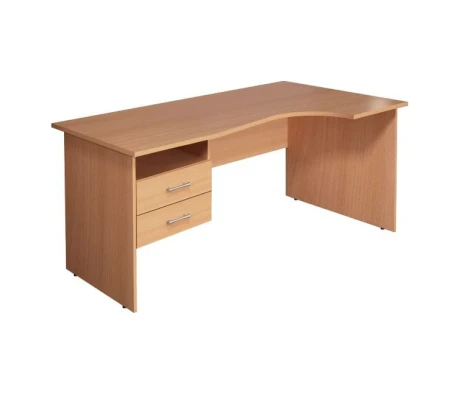 Стол кривол. с тумбой П 1604х904(704)х756 КМ77 Монолит