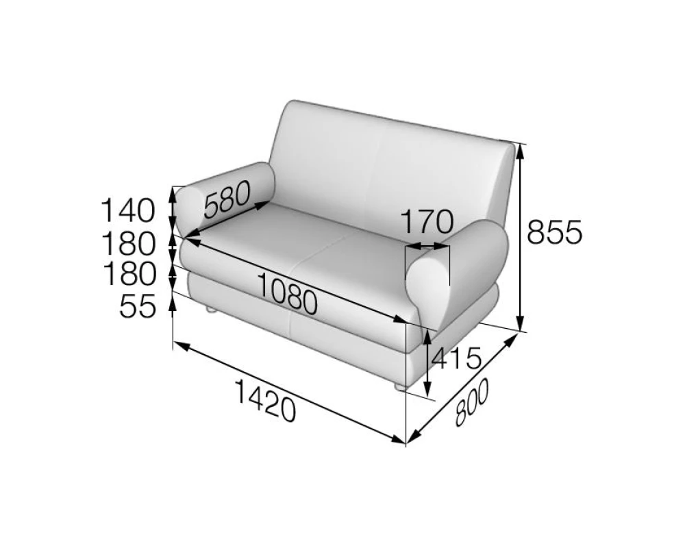 Диван 2-местный M2-2 Матрикс MVK
